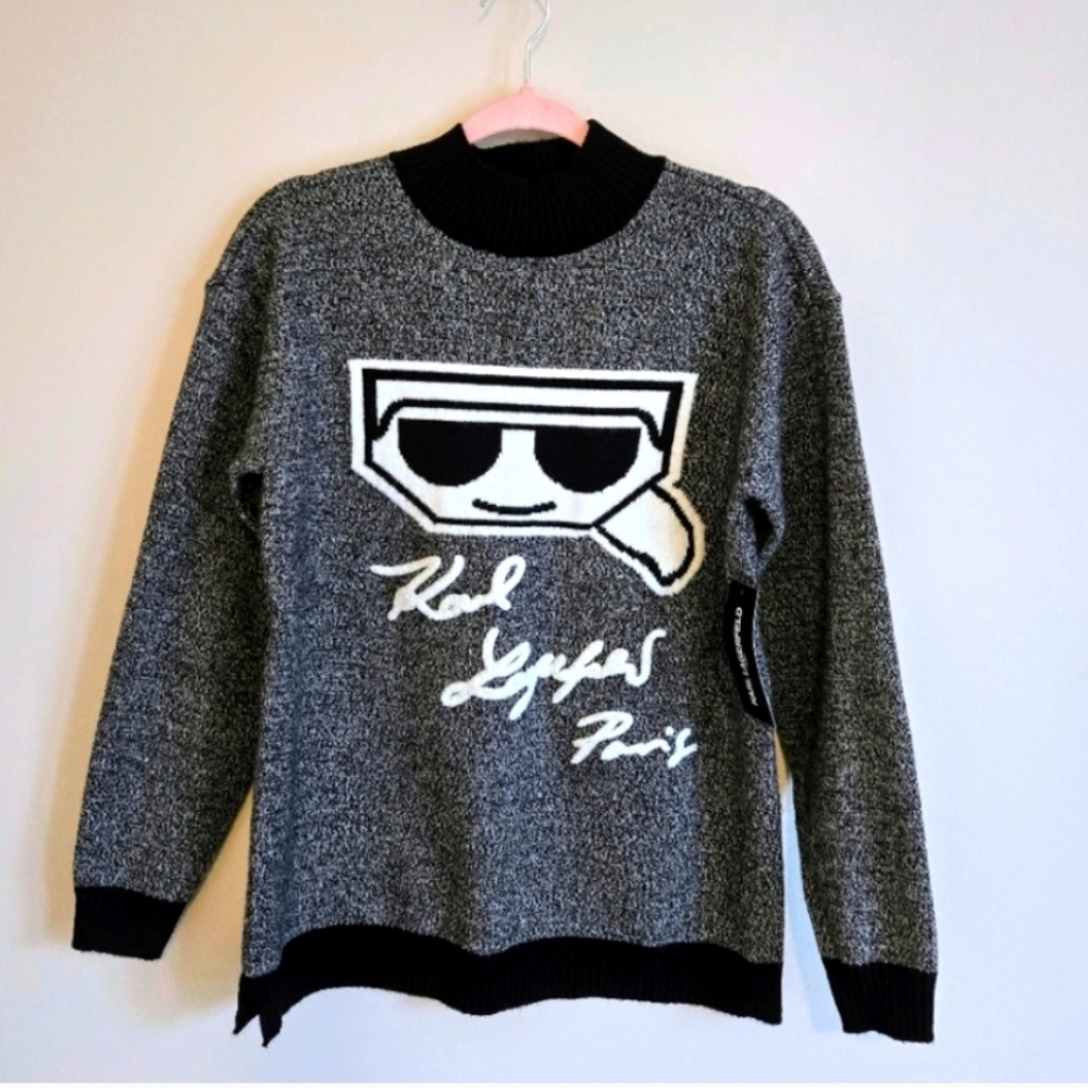 🐱NWT Karl Langerfeld spell out logo sweater